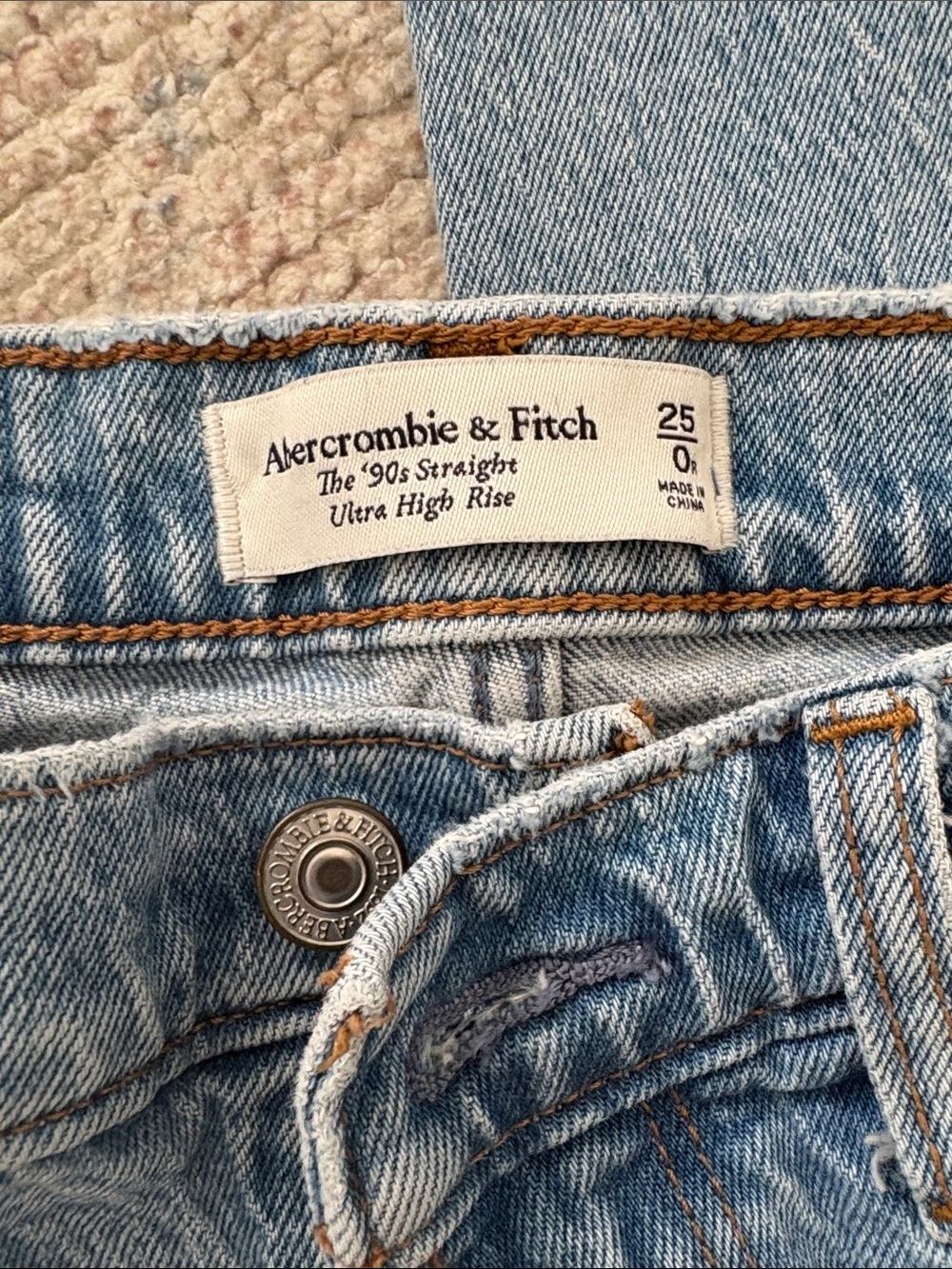 Abercrombie & Fitch Light Blue Straight Leg Jeans